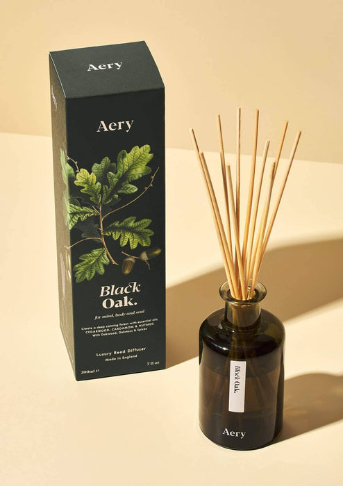 Black Oak Reed Diffuser - Cedarwood Cardamon and Nutmeg Botanical Aery Wholesale 