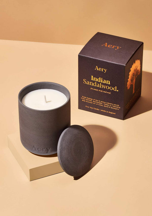 Indian Sandalwood Scented Candle - Pepper Raspberry and Tonka Fernweh Collection Aery Wholesale 