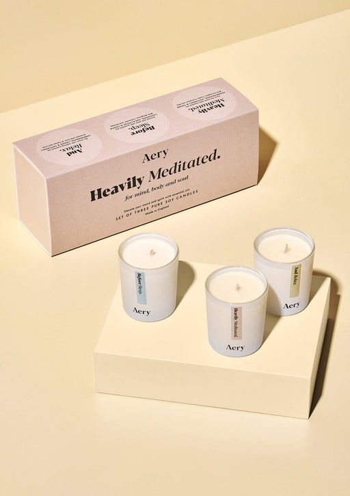 Heavily Meditated Gift Set of Three - Votive Candles Aroma Therapy Aery Wholesale 