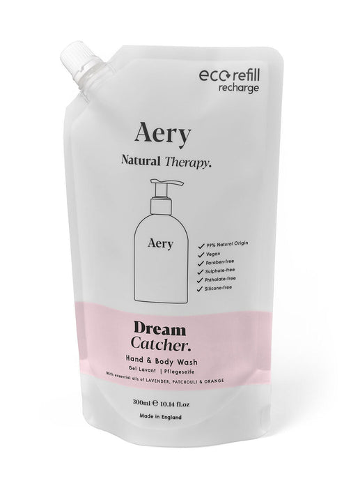 Lilac Dream Catcher bath and body wash refill pouch by aery on white bacground 