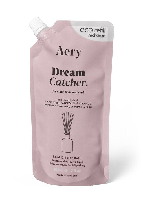 Lilac Dream Catcher reed diffuser refill pouch by aery displayed on white bacground 