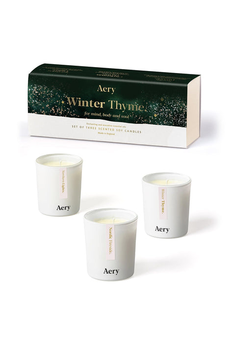 Winter Thyme Gift Set of Three - Mini Candles Aroma Therapy Aery Wholesale 