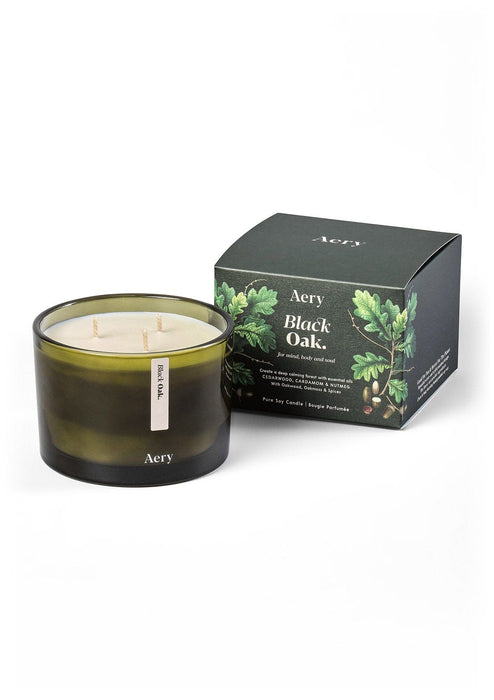 Black Oak Triple Wick Candle Botanical Aery Living 