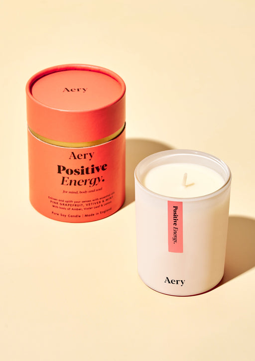 Positive Energy Scented Candle - Pink Grapefruit Vetiver and Mint