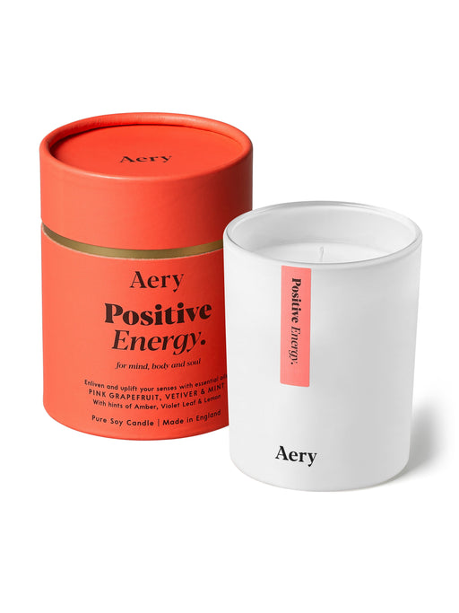 Positive Energy Scented Candle - Pink Grapefruit Vetiver and Mint