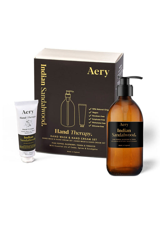 Indian Sandalwood Hand Therapy Set Amber Wash and Hand Cream Fernweh Collection Aery Wholesale 