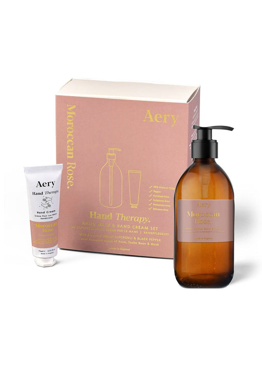 Moroccan Rose Hand Therapy Set Amber Wash and Hand Cream Fernweh Collection Aery Wholesale 