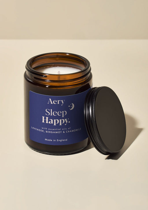 Sleep Happy Scented Jar Candle - Lavender Bergamot and Chamomile Aroma Therapy Aery Wholesale 