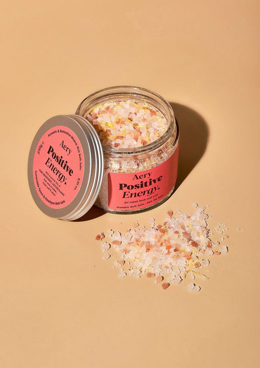 Positive Energy Bath Salts - Pink Grapefruit Vetiver and Mint Aroma Therapy Aery Wholesale 