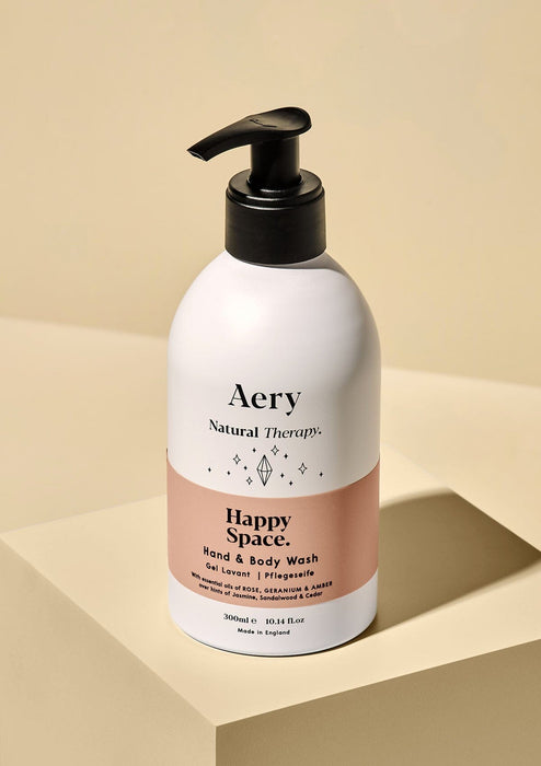 Happy Space Hand and Body Wash - Rose Geranium and Amber Aroma Therapy Aery Wholesale 