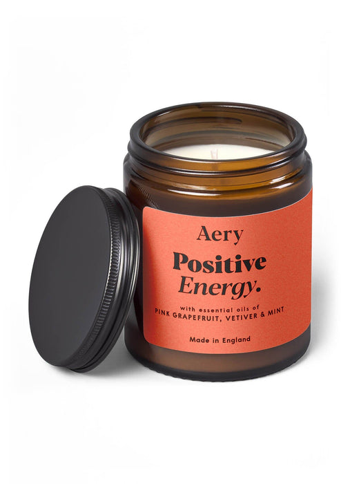 Positive Energy Scented Jar Candle - Pink Grapefruit Vetiver and Mint Aroma Therapy Aery Wholesale 