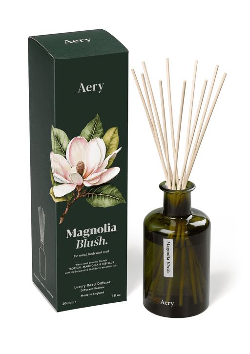 Magnolia Blush Reed Diffuser - tropical magnolia & hibiscus with cedarwood & mandarin essential oils Aery Wholesale 