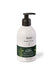 green bamboo body wash in white bottle