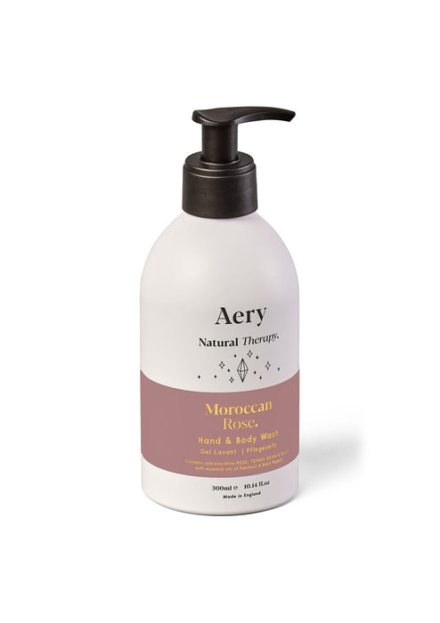 moroccan rose body wash in white bottle