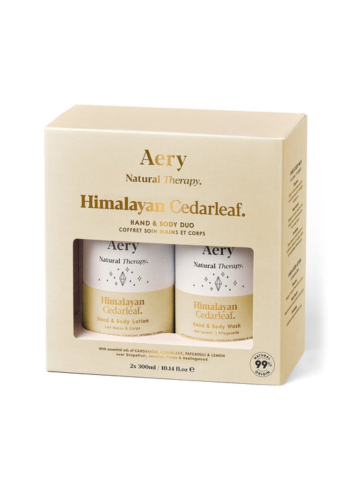 himalayan cedarleaf body wash and lotion duo