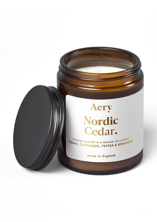 aery living nordic cedar scented jar candle